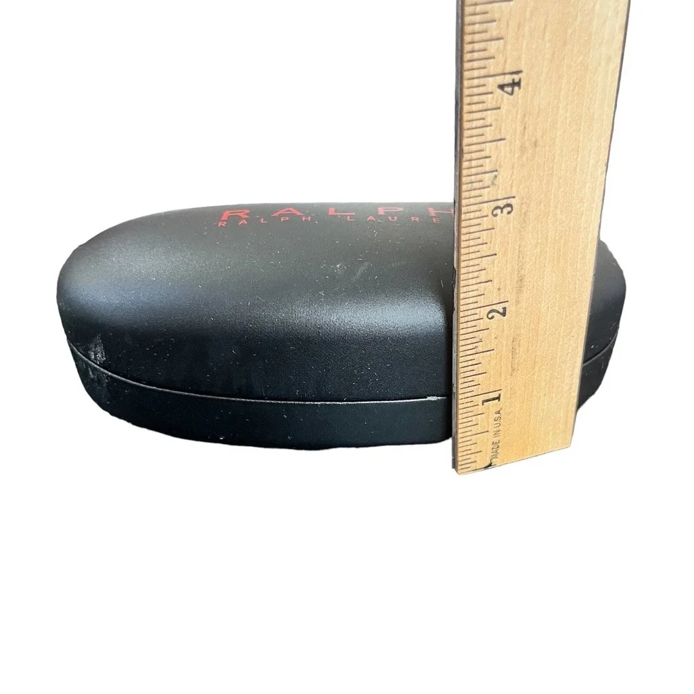 Ralph Lauren Hard Clamshell Eyeglass Case Black Red Logo Sunglasses Case